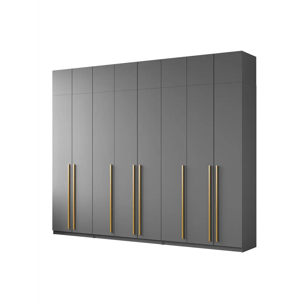 Фото 3 Шкаф распашной Принцесса мелания София с 8 дверями 320x260x50 см ЛДСП цвет серый Фото 3 Шкаф распашной Принцесса мелания София с 8 дверями 320x260x50 см ЛДСП цвет серый