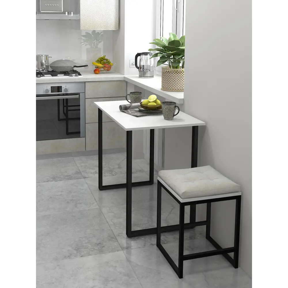 Фото 7 Стол письменный Grostat home Latt max 110x75x55 см металл цвет белый Фото 7 Стол письменный Grostat home Latt max 110x75x55 см металл цвет белый