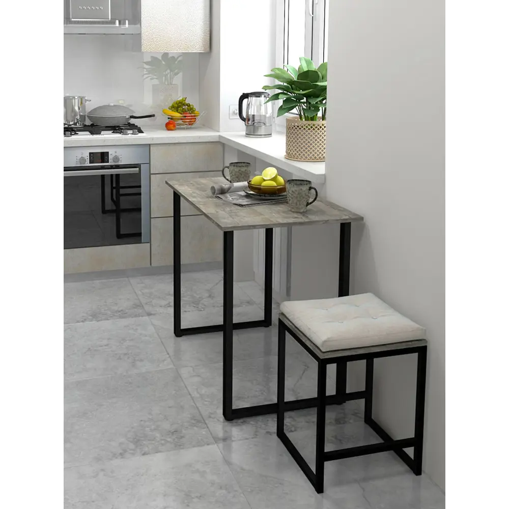 Фото 6 Стол письменный Grostat home Latt max 110x75x55 см металл цвет серый Фото 6 Стол письменный Grostat home Latt max 110x75x55 см металл цвет серый