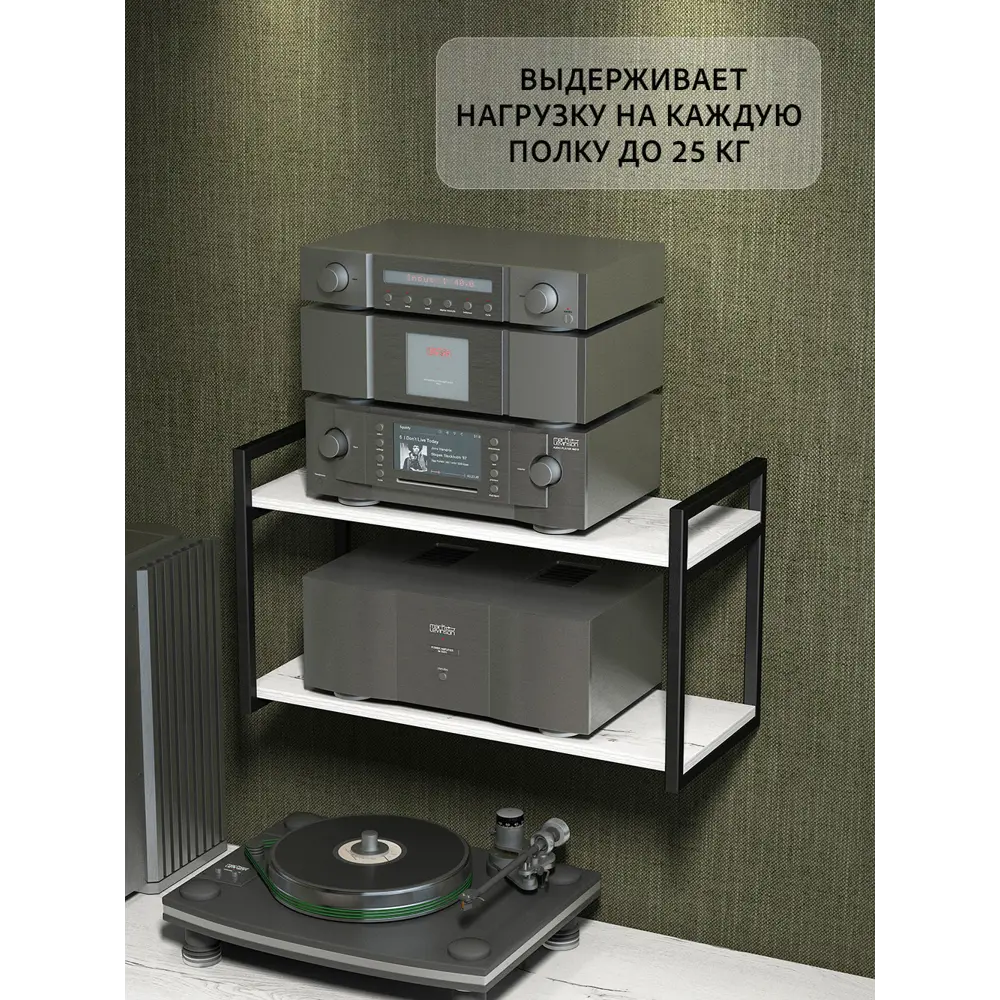 Фото 5 Полка настенная Grostat Una loft 70x30 см металл цвет светло-серый Фото 5 Полка настенная Grostat Una loft 70x30 см металл цвет светло-серый