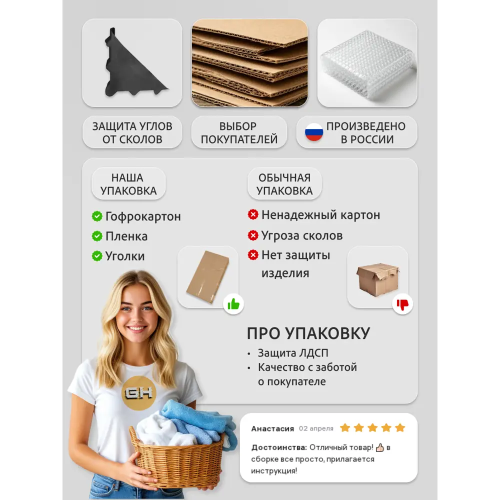 Фото 9 Стеллаж с ящиками для стиральной машины Gostat Home Linne loft 98x45x91.1 см коричневый