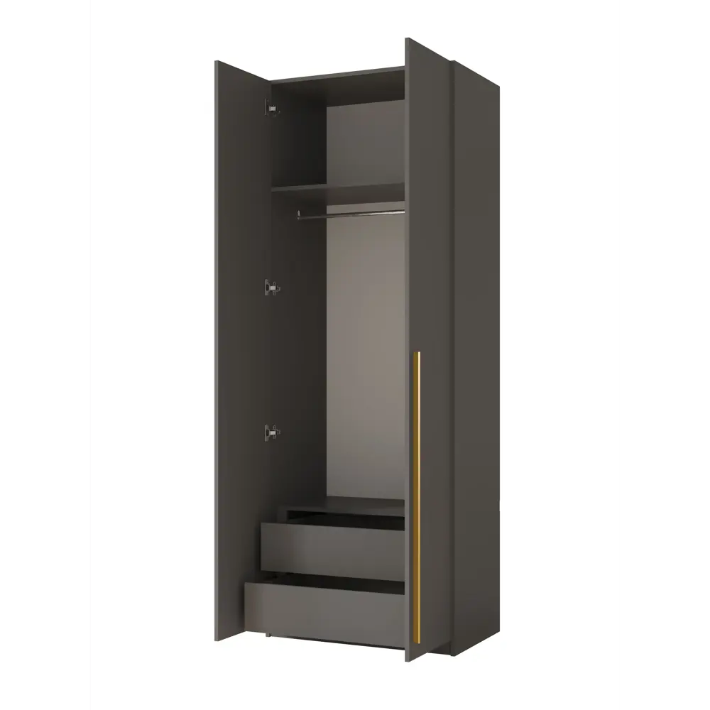 Фото 3 Шкаф распашной Принцесса мелания София 3622 с 2 дверями 80x220x50 см ЛДСП цвет серый Фото 3 Шкаф распашной Принцесса мелания София 3622 с 2 дверями 80x220x50 см ЛДСП цвет серый