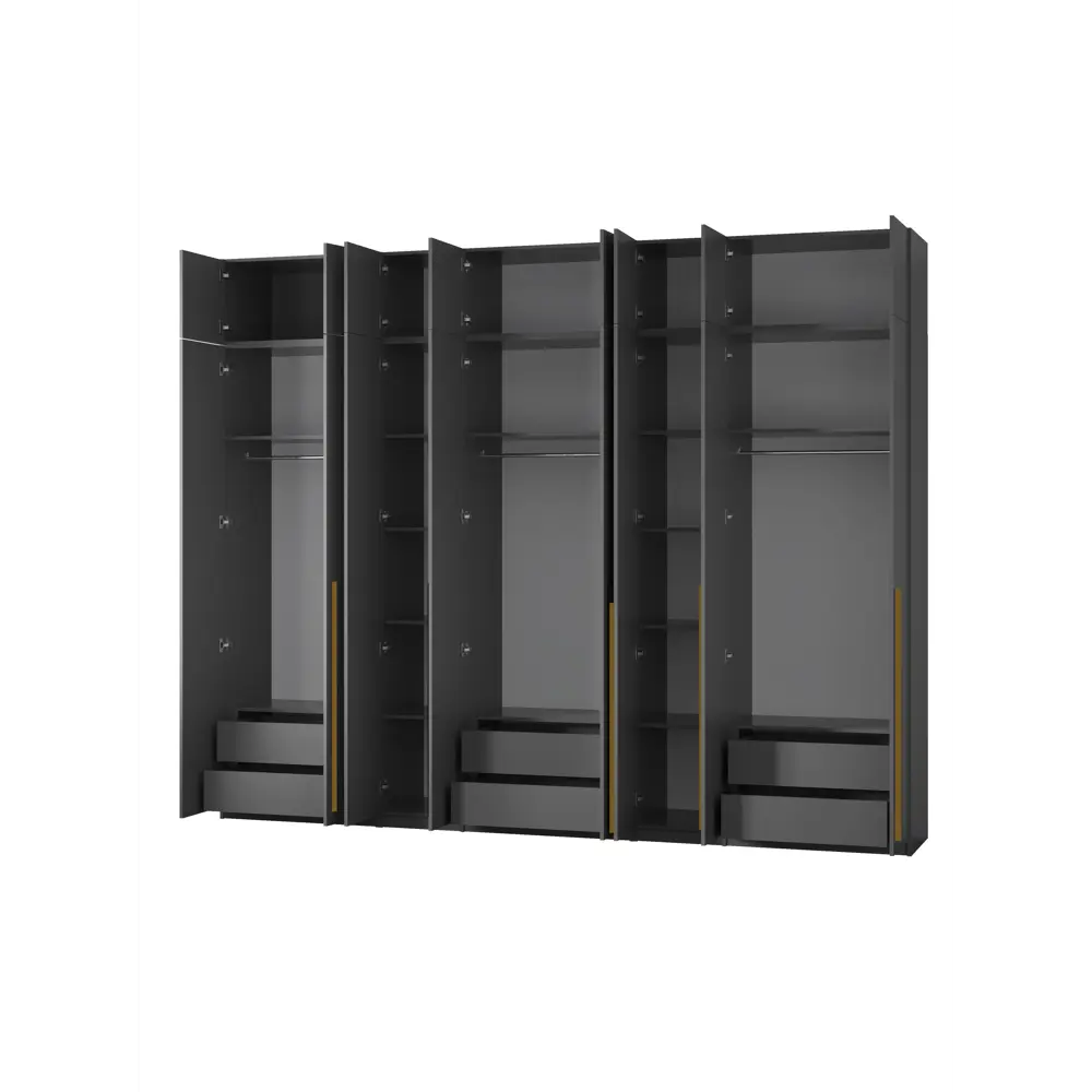 Фото 2 Шкаф распашной Принцесса мелания София 3628а с 8 дверями 320x260x50 см ЛДСП цвет серый Фото 2 Шкаф распашной Принцесса мелания София 3628а с 8 дверями 320x260x50 см ЛДСП цвет серый