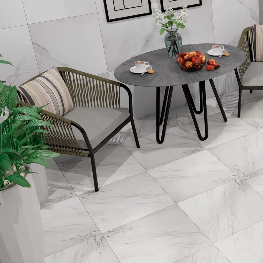 Фото LVT плитка Bazzart Мрамор Эллада 60x60 см толщина 1 мм 5.04 м² 14 шт
