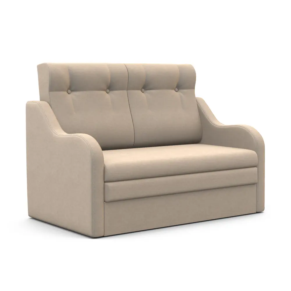 Фото Диван раскладной Гамма Классика 2В 140x101x83 см велюр цвет бежевый Фото Диван раскладной Гамма Классика 2В 140x101x83 см велюр цвет бежевый