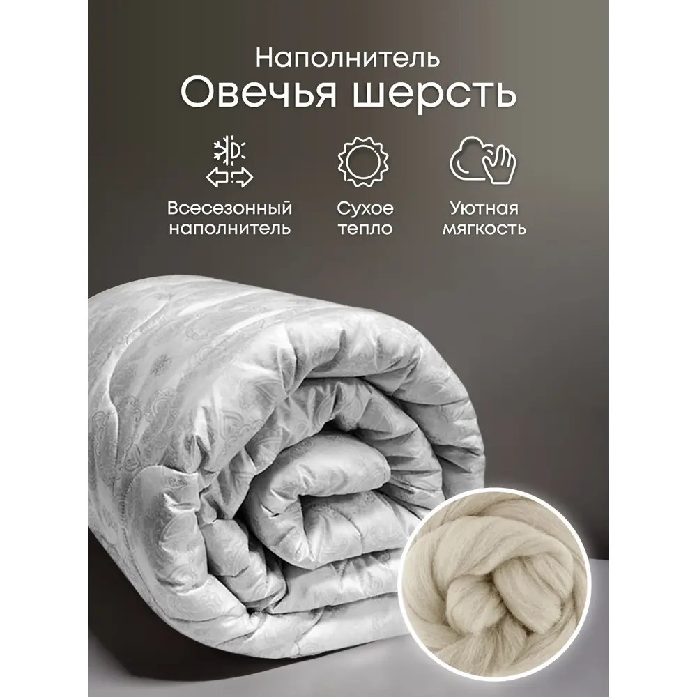 Фото 2 Одеяло Ol-tex Овечья шерсть 200x220 ВОШМ