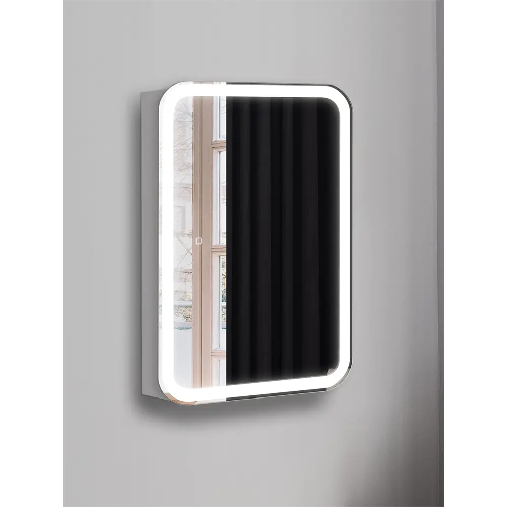 Фото 11 Зеркало шкаф для ванны Doratiz Аква плюс 60 с LED подсветкой цвет белый Фото 11 Зеркало шкаф для ванны Doratiz Аква плюс 60 с LED подсветкой цвет белый