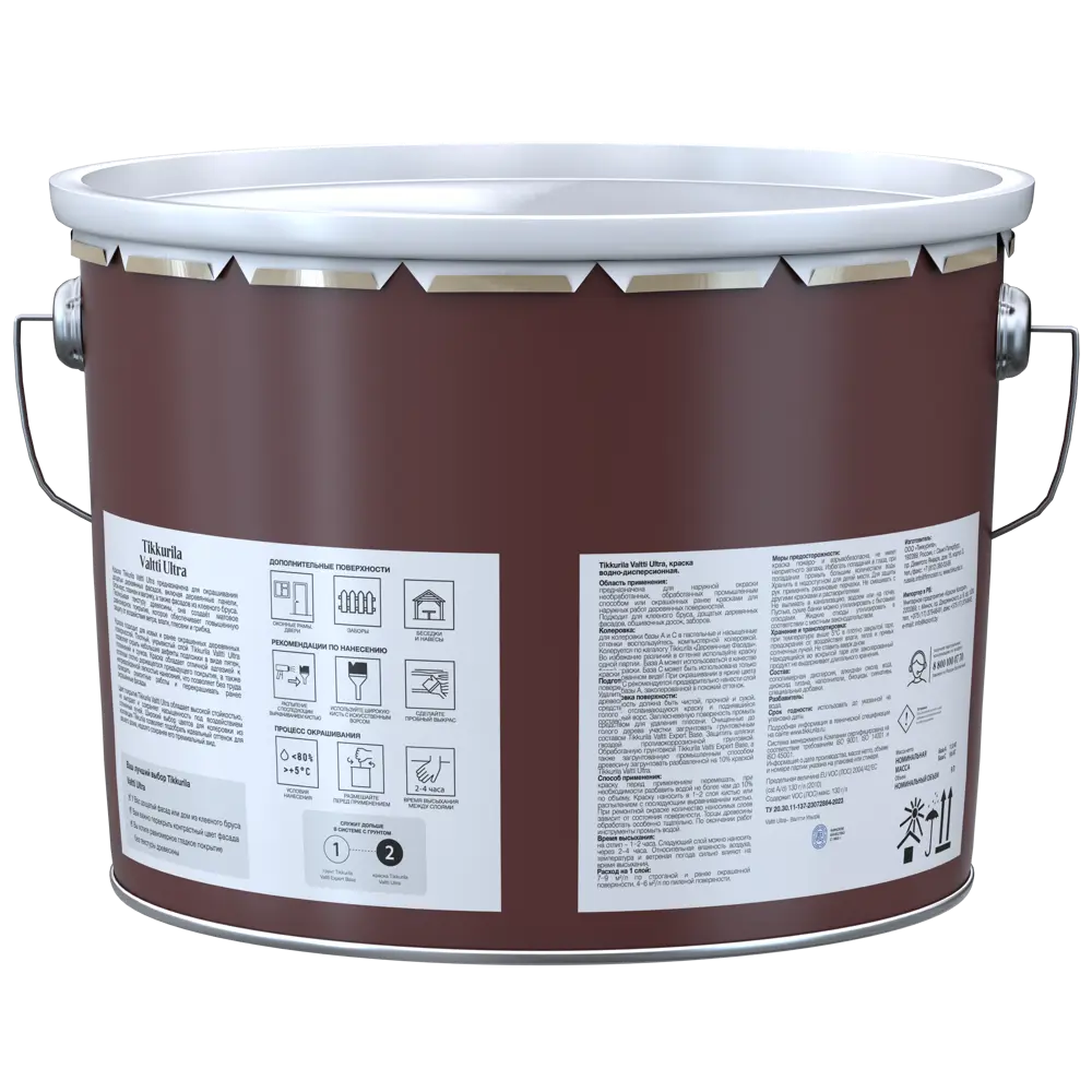 Фото 2 Краска для деревянных фасадов Tikkurila Valtti Ultra матовая прозрачная база С 9 л Фото 2 Краска для деревянных фасадов Tikkurila Valtti Ultra матовая прозрачная база С 9 л