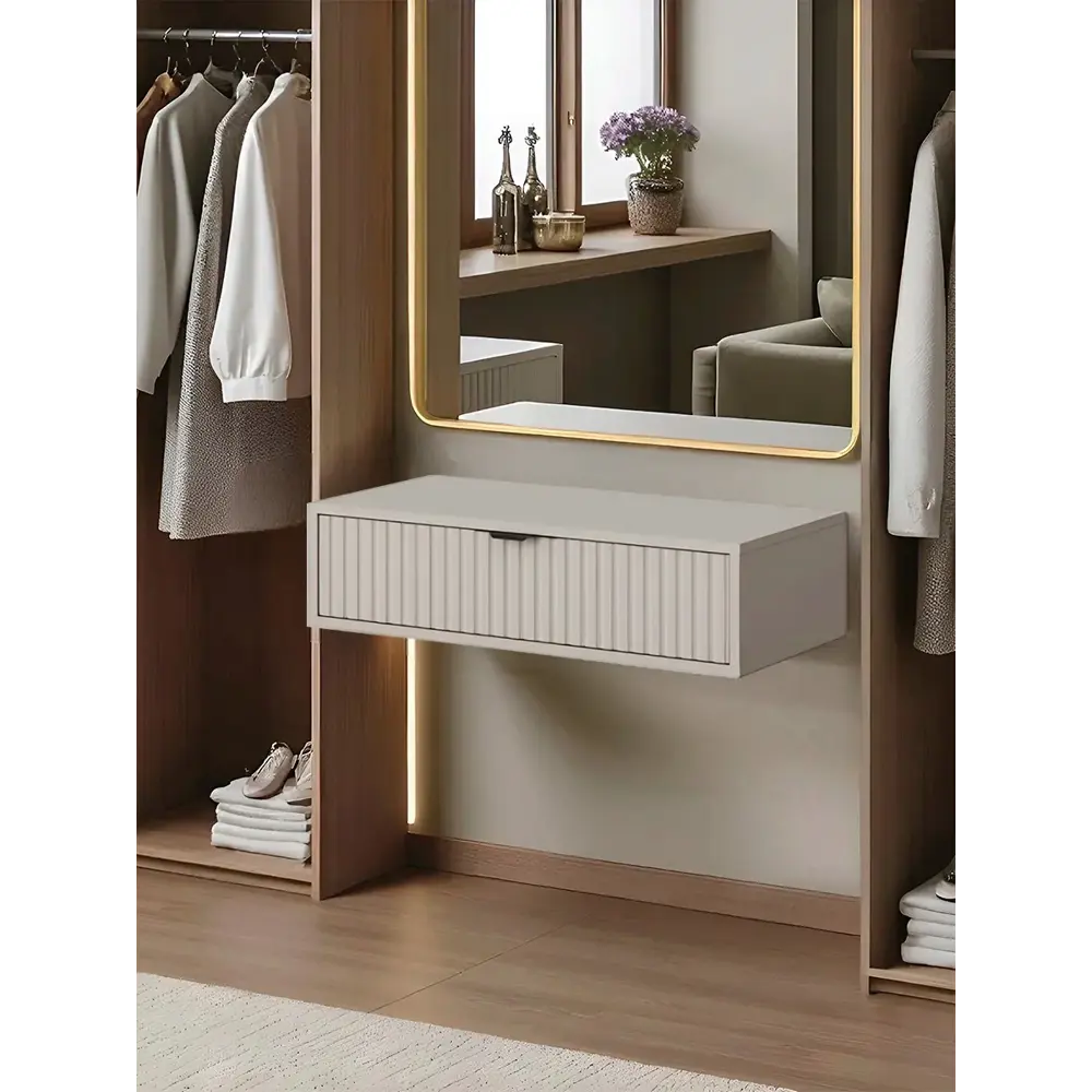 Фото 5 Стол туалетный Ridberg Lugano 79.6x20x37.2 см ЛДСП цвет кашемир/черный Фото 5 Стол туалетный Ridberg Lugano 79.6x20x37.2 см ЛДСП цвет кашемир/черный