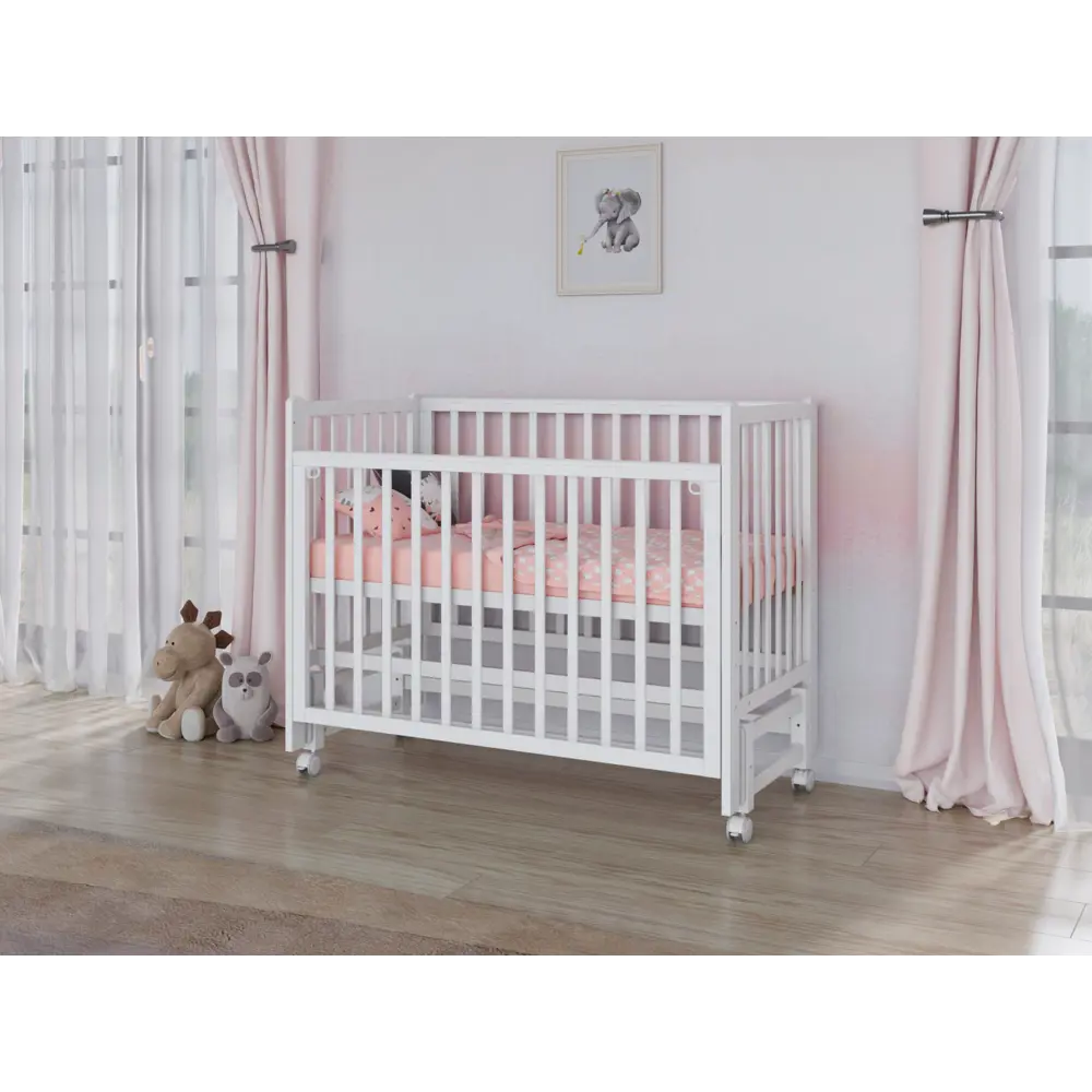 Фото 3 Кровать для новорожденных Incanto Astra 120x60 см массив дерева цвет белый Фото 3 Кровать для новорожденных Incanto Astra 120x60 см массив дерева цвет белый