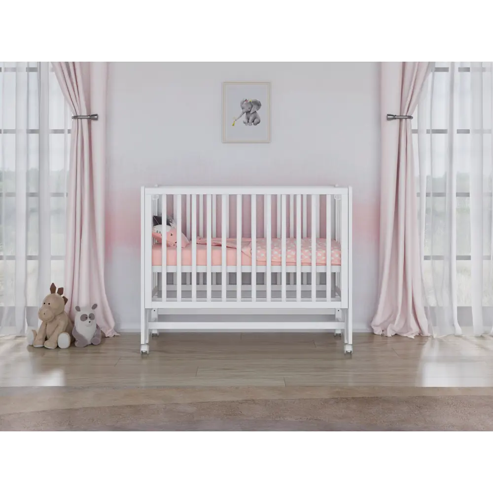 Фото 2 Кровать для новорожденных Incanto Astra 120x60 см массив дерева цвет белый Фото 2 Кровать для новорожденных Incanto Astra 120x60 см массив дерева цвет белый