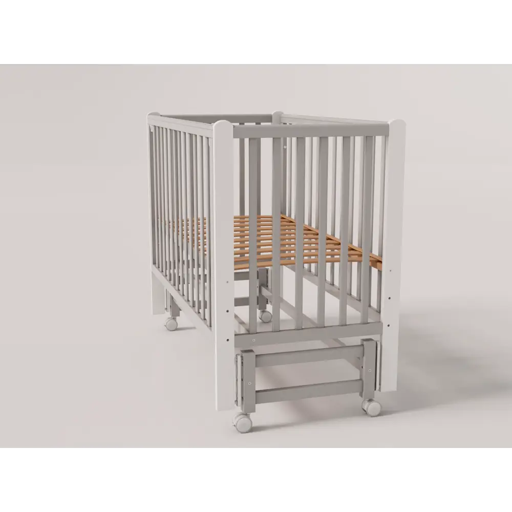 Фото 8 Кровать для новорожденных Incanto Astra 120x60 см массив дерева цвет серый/белый