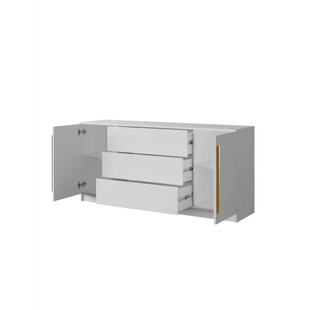 Фото 3 Комод Принцесса мелания 3 ящика 160х42х75.5 см ЛДСП цвет белый Фото 3 Комод Принцесса мелания 3 ящика 160х42х75.5 см ЛДСП цвет белый