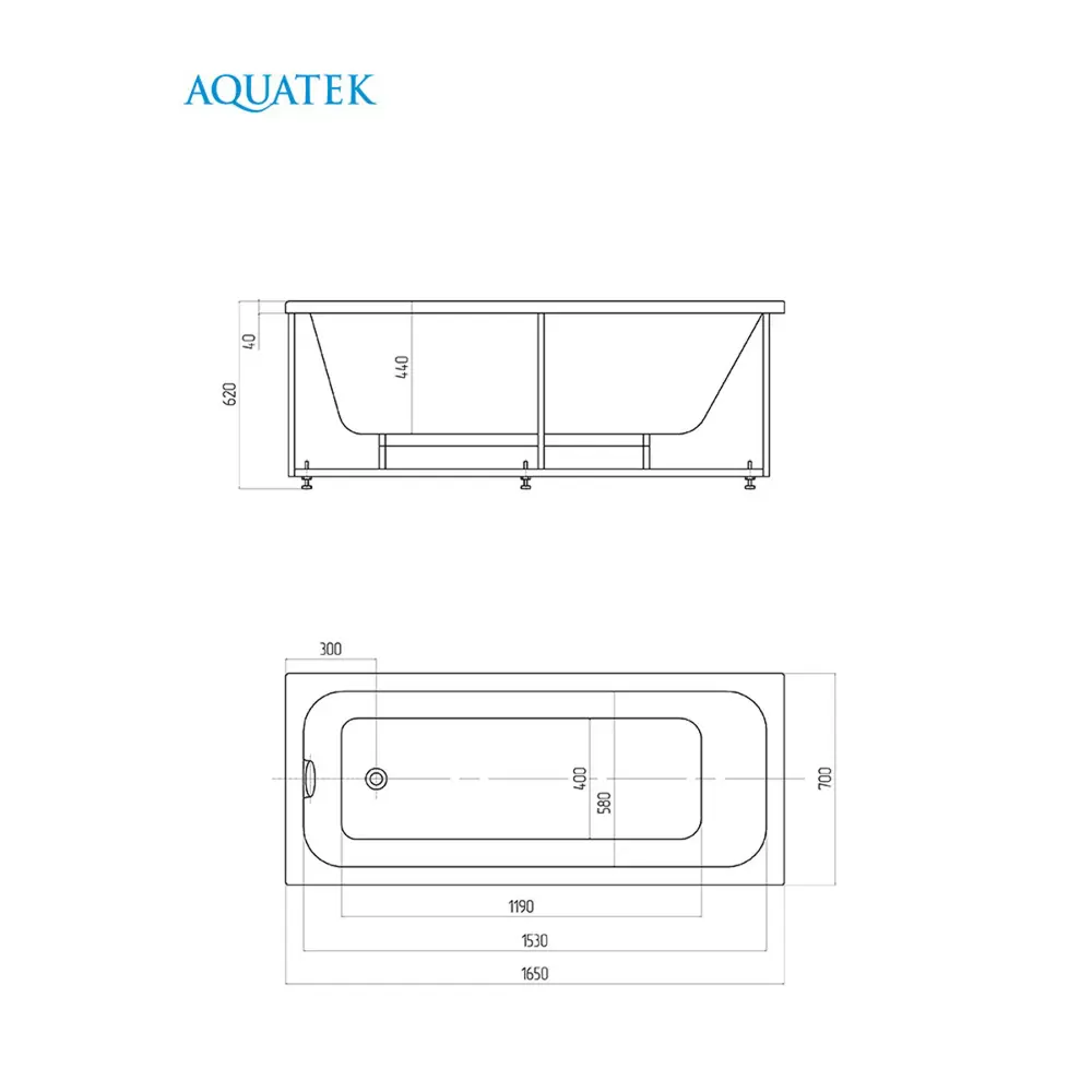 Фото 6 Ванна Aquatek Мия прямоугольная 165*70 см Фото 6 Ванна Aquatek Мия прямоугольная 165*70 см