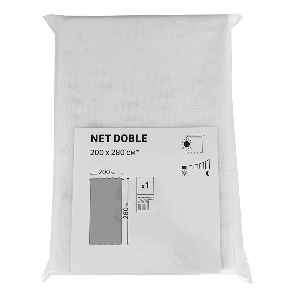 Фото 7 Тюль на кулиске KREAFORTA Net Doble 200x280 см цвет белый Фото 7 Тюль на кулиске KREAFORTA Net Doble 200x280 см цвет белый