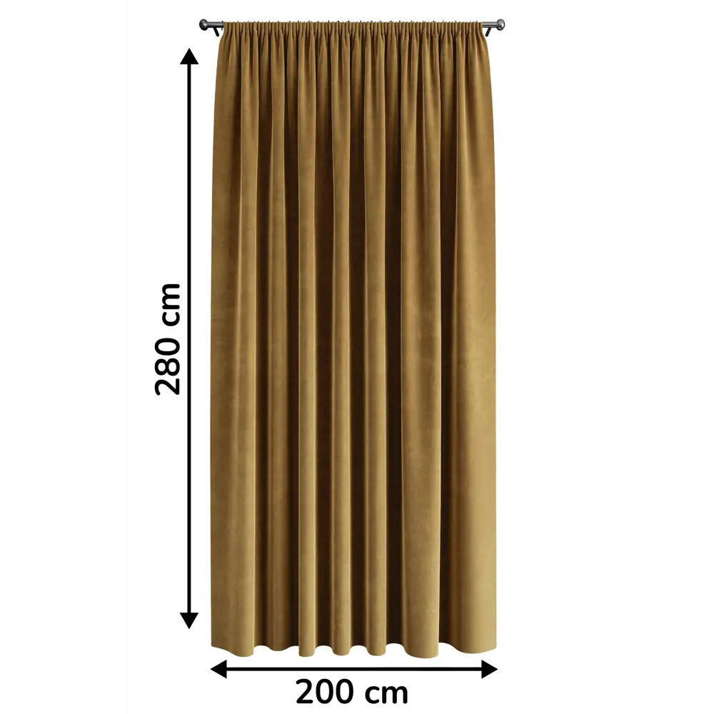 Фото 3 Штора на ленте Miamoza Silky 200x280 см цвет охра Фото 3 Штора на ленте Miamoza Silky 200x280 см цвет охра