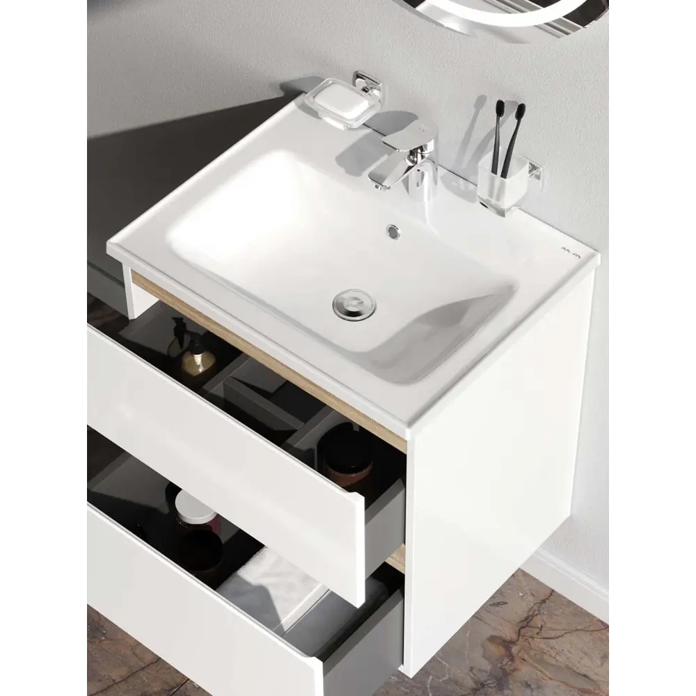 Фото 4 Раковина Am.pm X-Joy M85AWCC0602WG64 59см цвет белый Фото 4 Раковина Am.pm X-Joy M85AWCC0602WG64 59см цвет белый