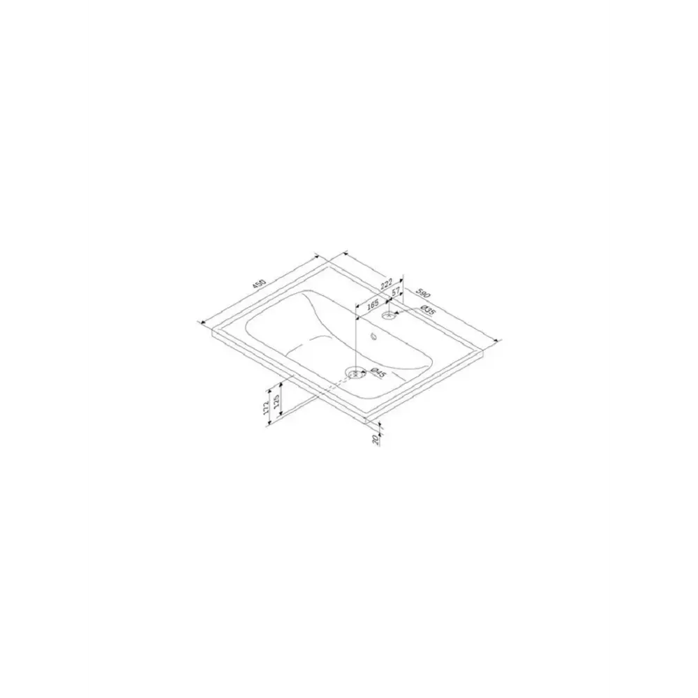 Фото 5 Раковина Am.pm X-Joy M85AWCC0602WG64 59см цвет белый Фото 5 Раковина Am.pm X-Joy M85AWCC0602WG64 59см цвет белый