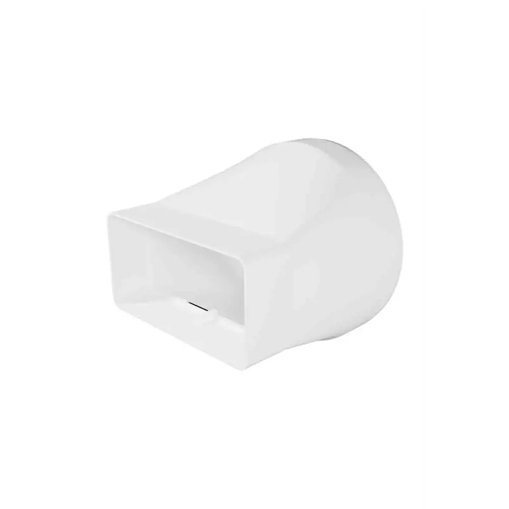 Фото Переходник вентиляционный для плоских-круглых воздуховодов Fonet D120 55x110 мм пластик Фото Переходник вентиляционный для плоских-круглых воздуховодов Fonet D120 55x110 мм пластик