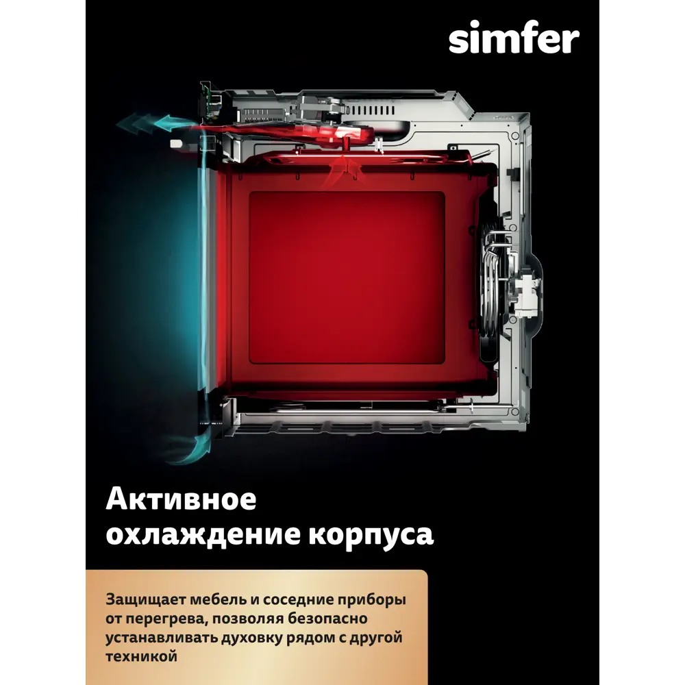 Фото 6 Духовой шкаф Simfer B6EB14025 59.5х59.5х56.5 см цвет черный Фото 6 Духовой шкаф Simfer B6EB14025 59.5х59.5х56.5 см цвет черный