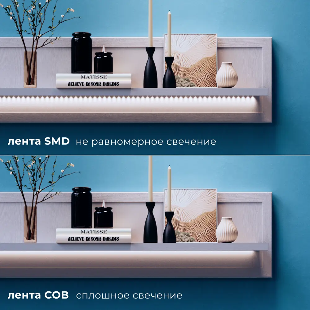 Фото 13 Светодиодная лента Baulamp 53030 320 диод/м 8 Вт/м 24 В IP33 10 м холодный белый (голубой) свет Фото 13 Светодиодная лента Baulamp 53030 320 диод/м 8 Вт/м 24 В IP33 10 м холодный белый (голубой) свет