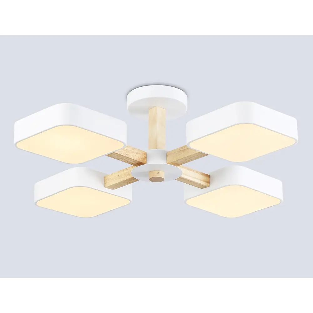 Фото 3 Люстра потолочная светодиодная Ambrella light Comfort Fl4879 26 м² регулируемый белый свет цвет дерево/белый Фото 3 Люстра потолочная светодиодная Ambrella light Comfort Fl4879 26 м² регулируемый белый свет цвет дерево/белый