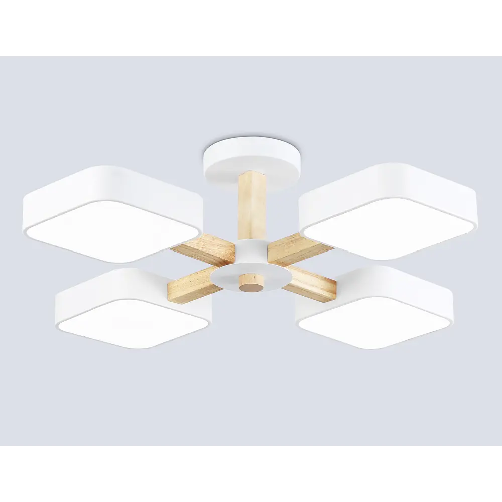 Фото 2 Люстра потолочная светодиодная Ambrella light Comfort Fl4879 26 м² регулируемый белый свет цвет дерево/белый Фото 2 Люстра потолочная светодиодная Ambrella light Comfort Fl4879 26 м² регулируемый белый свет цвет дерево/белый