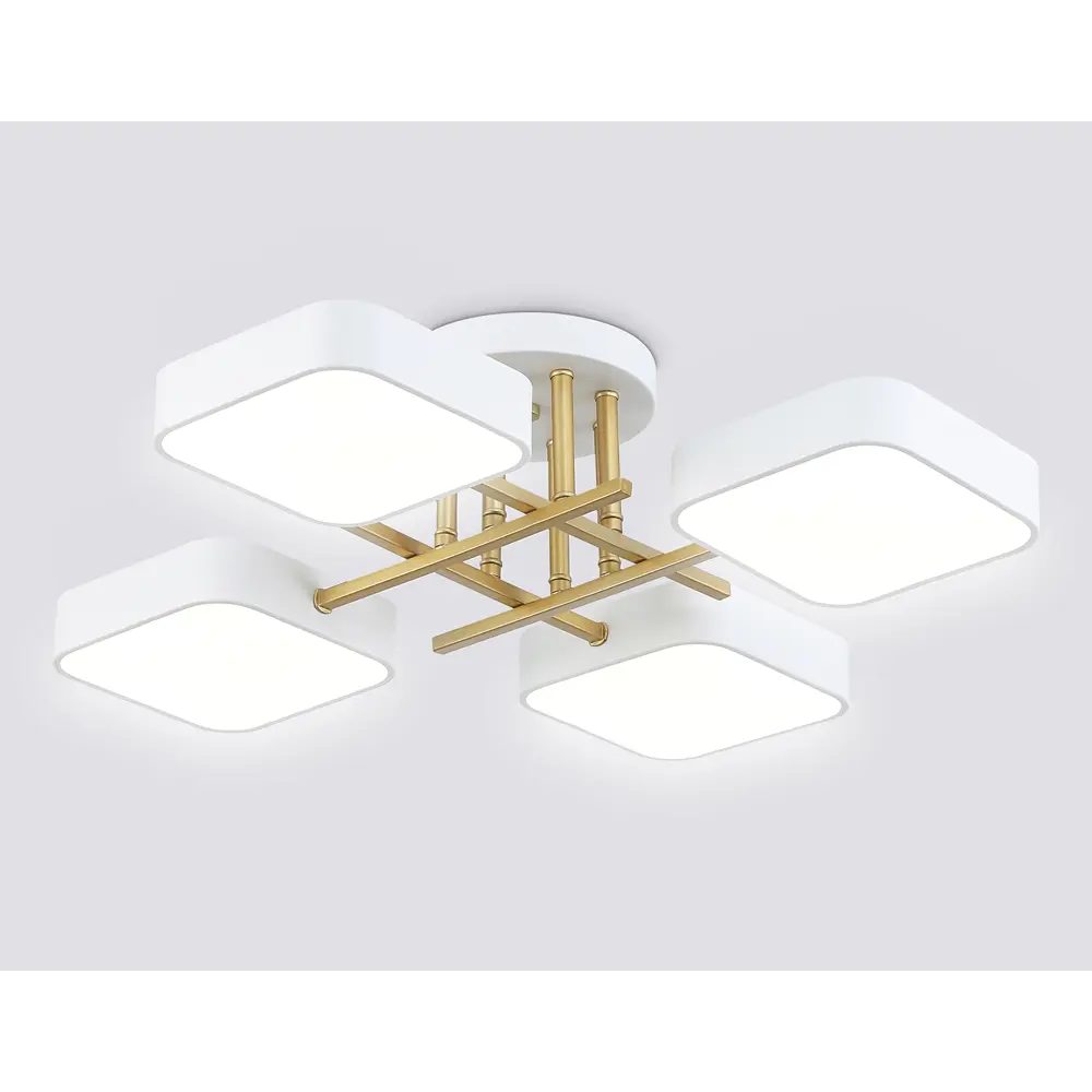 Фото 2 Люстра потолочная светодиодная Ambrella light Comfort Fl516341 24 м² теплый белый (желтый), нейтральный белый свет цвет белый, золото Фото 2 Люстра потолочная светодиодная Ambrella light Comfort Fl516341 24 м² теплый белый (желтый), нейтральный белый свет цвет белый, золото