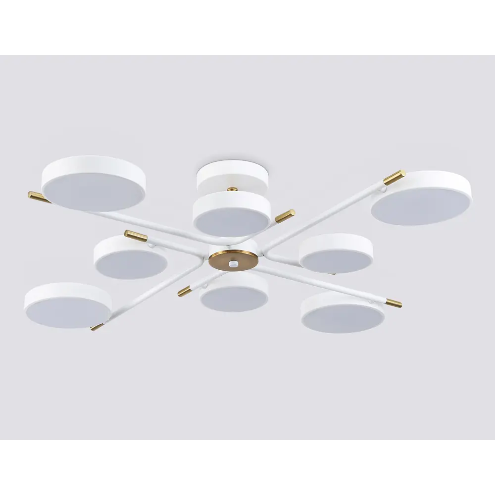 Фото 5 Люстра потолочная светодиодная Ambrella light Comfort Fl516338 40 м² регулируемый белый свет цвет белый/медь Фото 5 Люстра потолочная светодиодная Ambrella light Comfort Fl516338 40 м² регулируемый белый свет цвет белый/медь