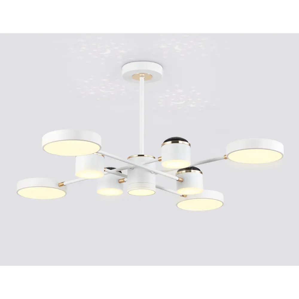 Фото 3 Люстра потолочная светодиодная Ambrella light Comfort Fl51627 40 м² регулируемый белый свет цвет белый/золото Фото 3 Люстра потолочная светодиодная Ambrella light Comfort Fl51627 40 м² регулируемый белый свет цвет белый/золото