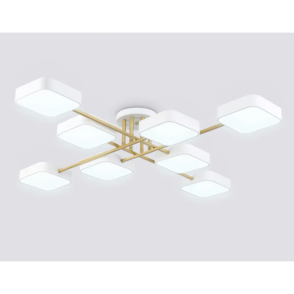 Фото 4 Люстра потолочная светодиодная Ambrella light Comfort Fl516346 40 м² теплый белый (желтый), нейтральный белый свет цвет белый, золото Фото 4 Люстра потолочная светодиодная Ambrella light Comfort Fl516346 40 м² теплый белый (желтый), нейтральный белый свет цвет белый, золото