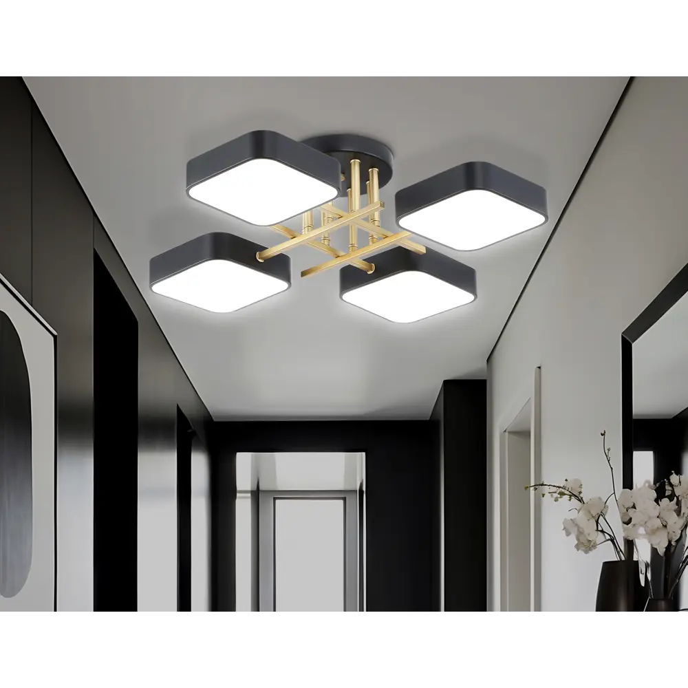 Фото 2 Люстра потолочная светодиодная Ambrella light Comfort Fl516343 24 м² теплый белый (желтый), нейтральный белый свет цвет золото, черный Фото 2 Люстра потолочная светодиодная Ambrella light Comfort Fl516343 24 м² теплый белый (желтый), нейтральный белый свет цвет золото, черный