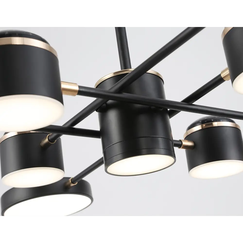 Фото 7 Люстра на штанге светодиодная Ambrella light Comfort Fl51629 40 м² регулируемый белый свет цвет золото/черный Фото 7 Люстра на штанге светодиодная Ambrella light Comfort Fl51629 40 м² регулируемый белый свет цвет золото/черный