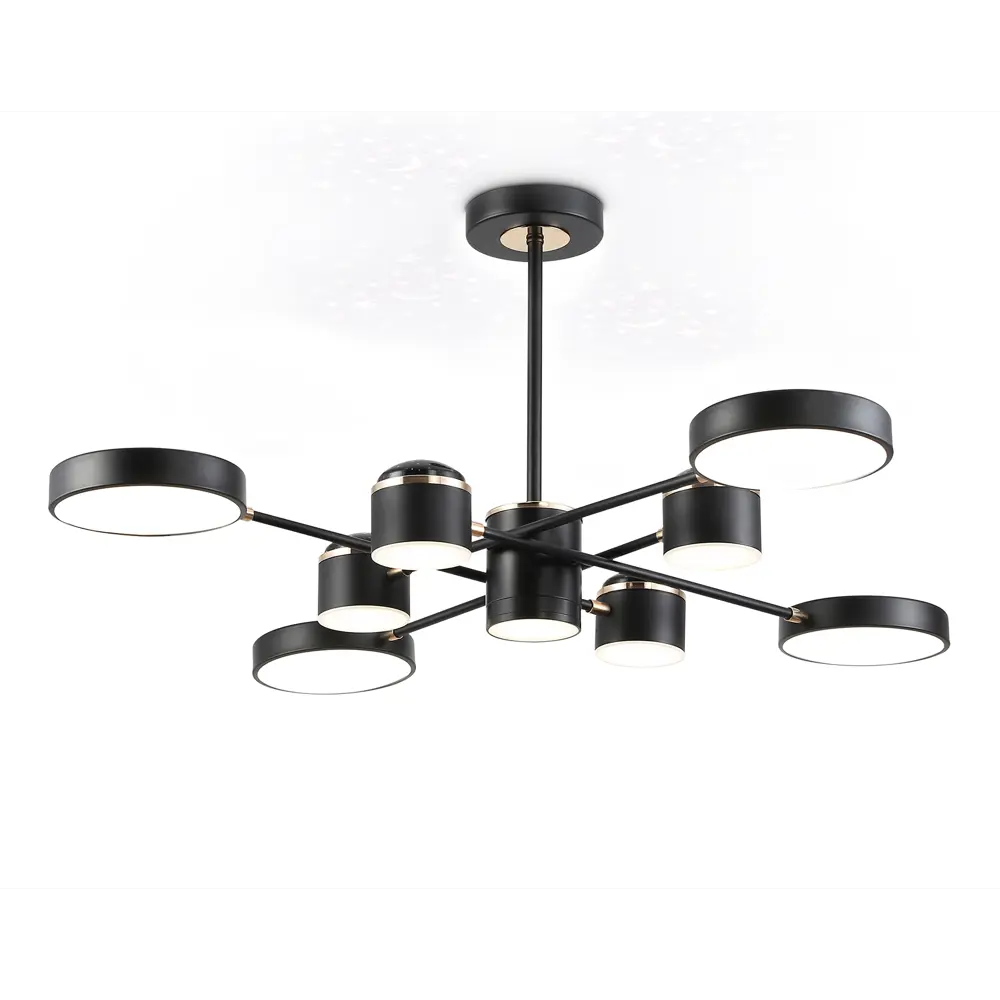 Фото Люстра на штанге светодиодная Ambrella light Comfort Fl51629 40 м² регулируемый белый свет цвет золото/черный Фото Люстра на штанге светодиодная Ambrella light Comfort Fl51629 40 м² регулируемый белый свет цвет золото/черный