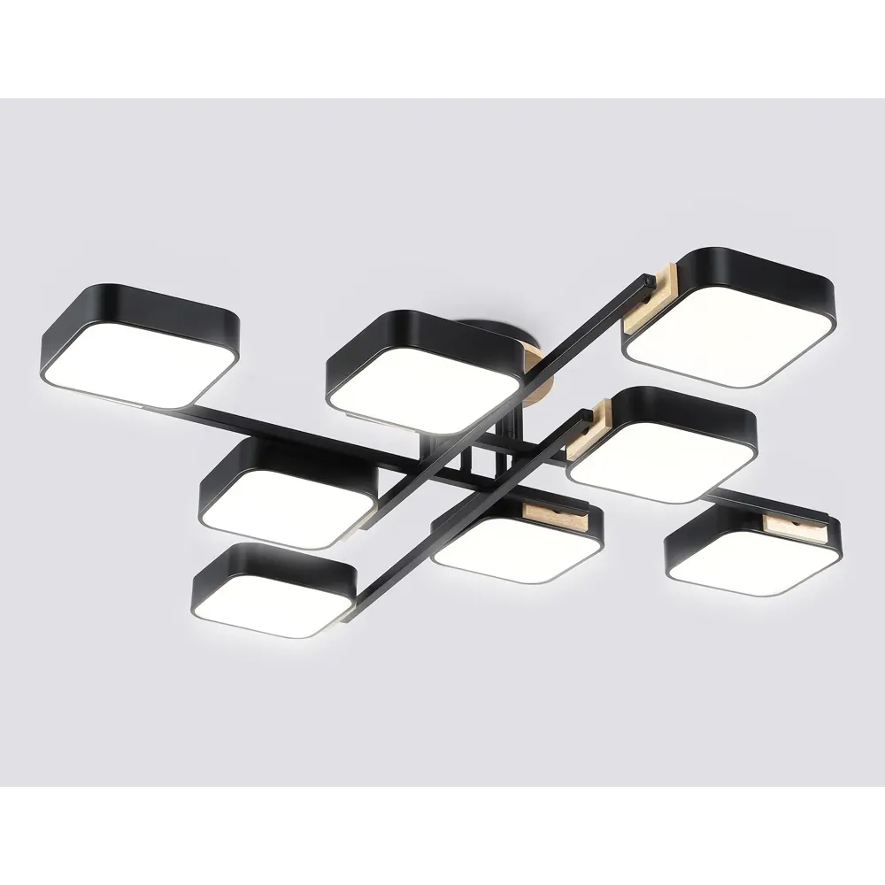 Фото 2 Люстра потолочная светодиодная Ambrella light Comfort Fl4890 40 м² регулируемый белый свет цвет дерево/черный Фото 2 Люстра потолочная светодиодная Ambrella light Comfort Fl4890 40 м² регулируемый белый свет цвет дерево/черный