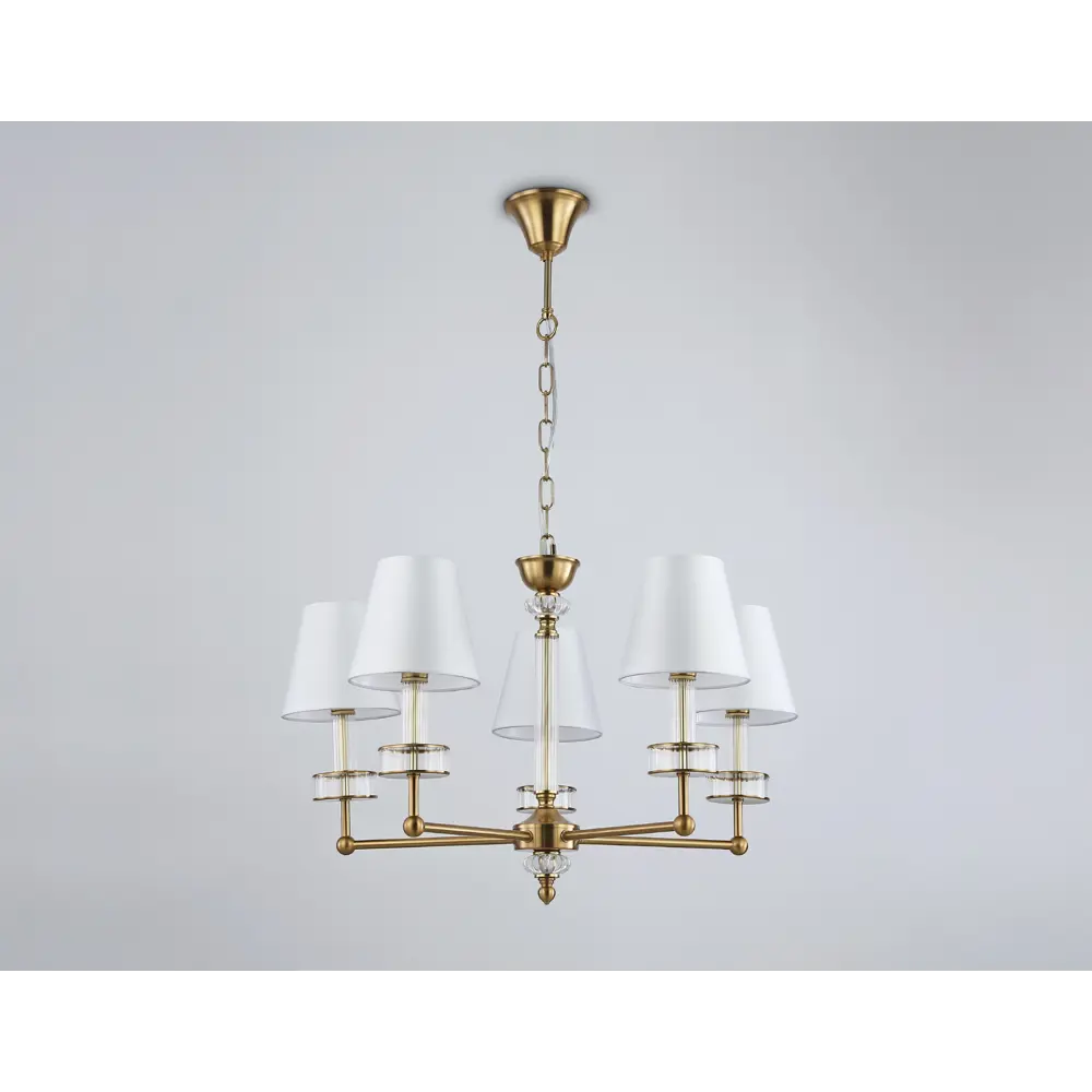 Фото 3 Люстра подвесная Ambrella light High Lh71021 5 ламп 23 м² цвет белый/латунь Фото 3 Люстра подвесная Ambrella light High Lh71021 5 ламп 23 м² цвет белый/латунь