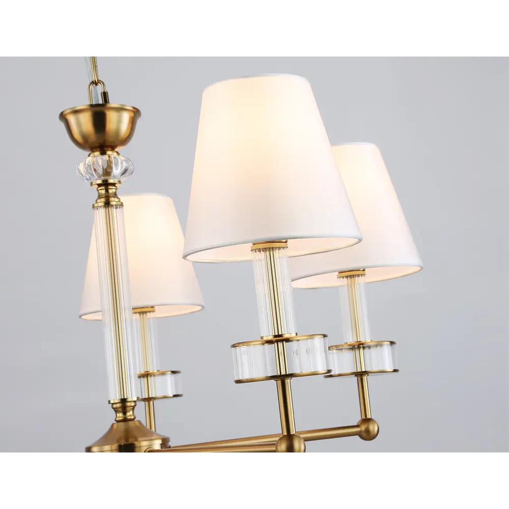 Фото 5 Люстра подвесная Ambrella light High Lh71021 5 ламп 23 м² цвет белый/латунь Фото 5 Люстра подвесная Ambrella light High Lh71021 5 ламп 23 м² цвет белый/латунь