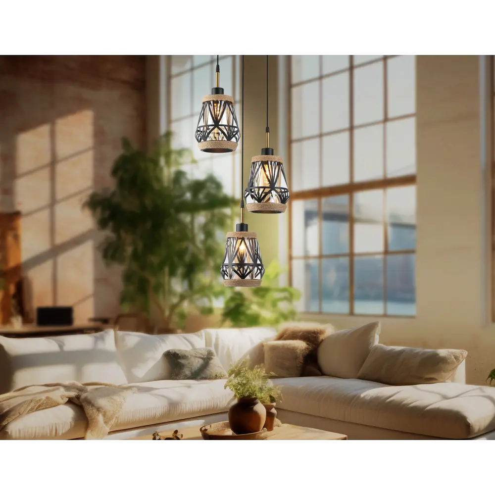 Фото 4 Светильник подвесной Ambrella light Traditional Tr8522 3 лампы 10 м² цвет бронза/черный/янтарный Фото 4 Светильник подвесной Ambrella light Traditional Tr8522 3 лампы 10 м² цвет бронза/черный/янтарный