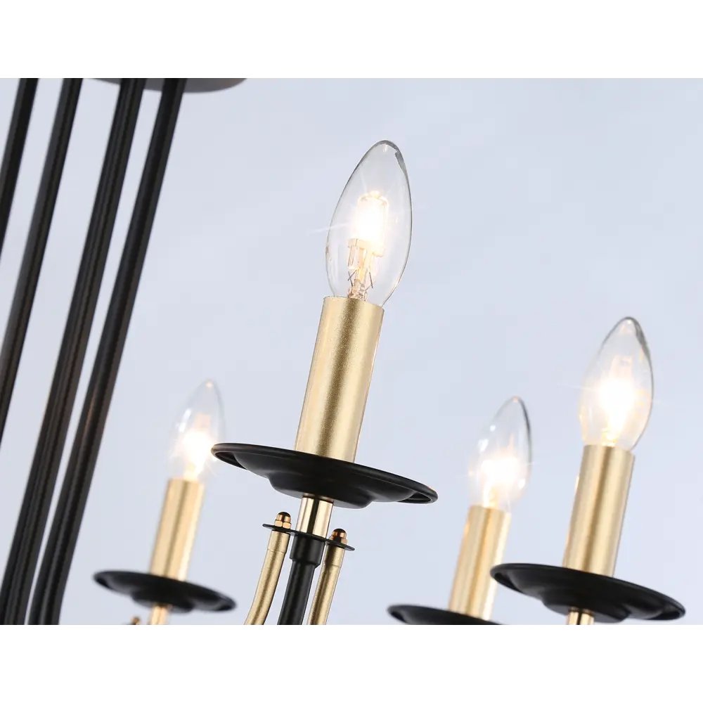 Фото 3 Люстра на штанге Ambrella light Traditional Tr9622 8 ламп 23 м² цвет золото черный Фото 3 Люстра на штанге Ambrella light Traditional Tr9622 8 ламп 23 м² цвет золото черный