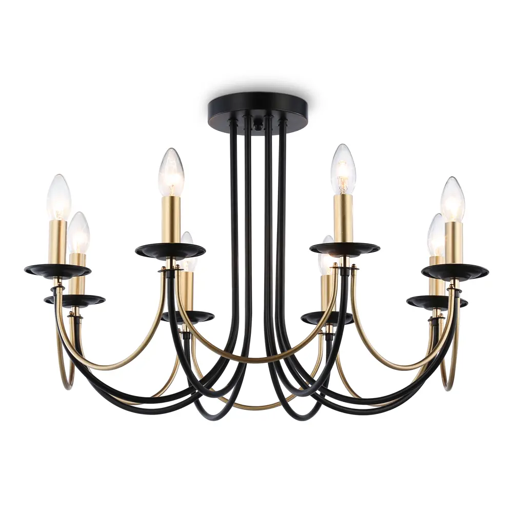 Фото Люстра на штанге Ambrella light Traditional Tr9622 8 ламп 23 м² цвет золото черный Фото Люстра на штанге Ambrella light Traditional Tr9622 8 ламп 23 м² цвет золото черный
