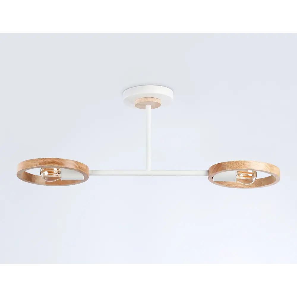 Фото 3 Люстра на штанге Ambrella light Traditional Tr8243 2 лампы 6 м² цвет дерево белый Фото 3 Люстра на штанге Ambrella light Traditional Tr8243 2 лампы 6 м² цвет дерево белый