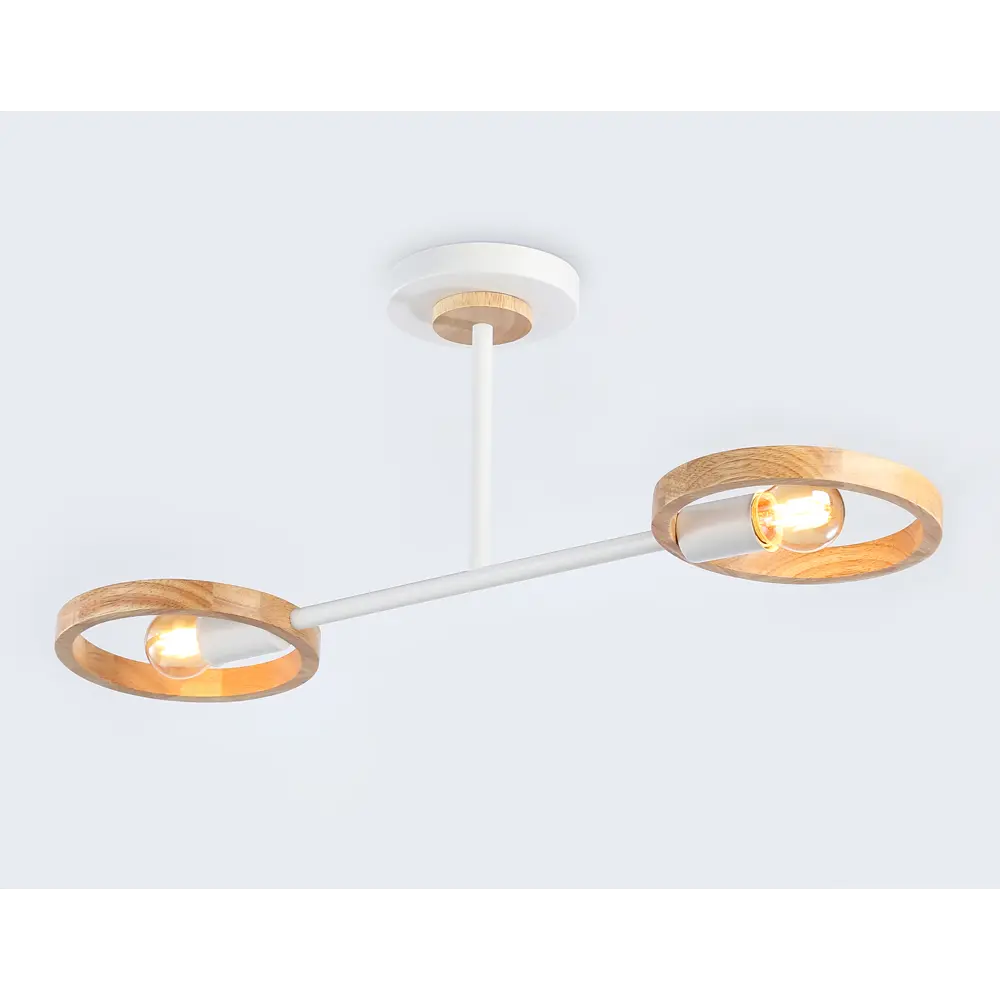 Фото 2 Люстра на штанге Ambrella light Traditional Tr8243 2 лампы 6 м² цвет дерево белый Фото 2 Люстра на штанге Ambrella light Traditional Tr8243 2 лампы 6 м² цвет дерево белый