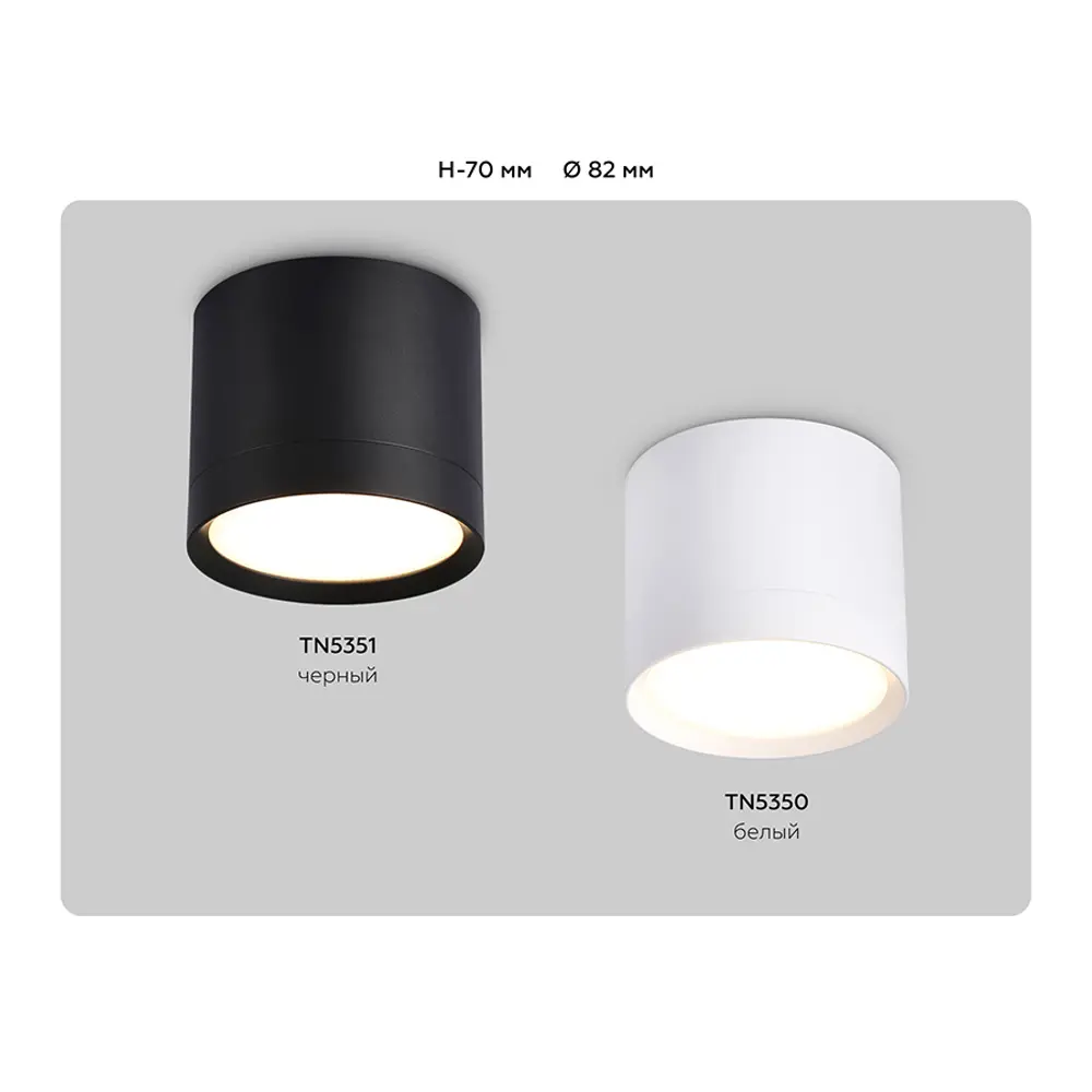 Фото 19 Светильник точечный накладной светодиодный Ambrella Light Tn5350 2 м² цвет белый