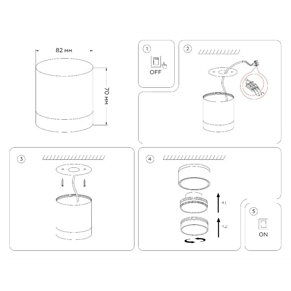 Фото 18 Светильник точечный накладной светодиодный Ambrella Light Tn5365 2 м² цвет белый