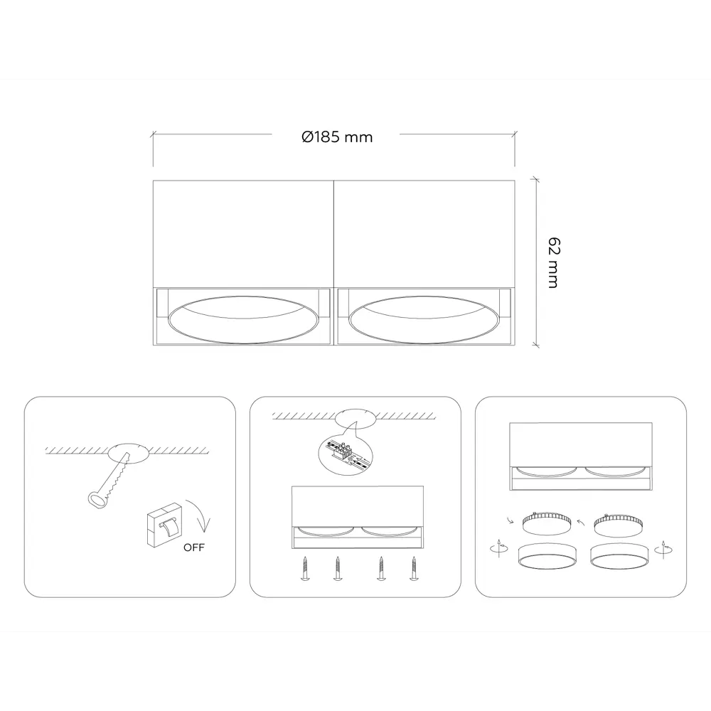 Фото 19 Светильник точечный накладной светодиодный Ambrella Light Tn70875 4 м² цвет черный