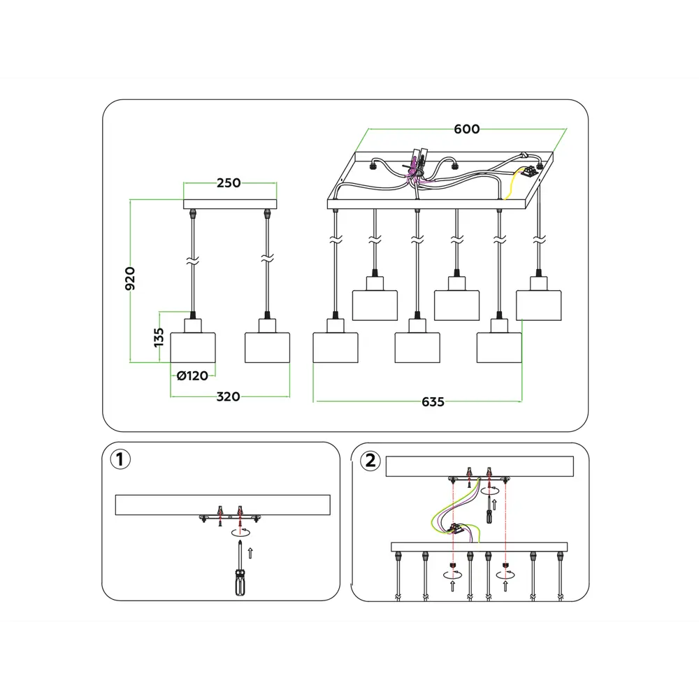 Фото 5 Люстра подвесная Ambrella light Traditional Tr8126 6 ламп 18 м² цвет черный Фото 5 Люстра подвесная Ambrella light Traditional Tr8126 6 ламп 18 м² цвет черный