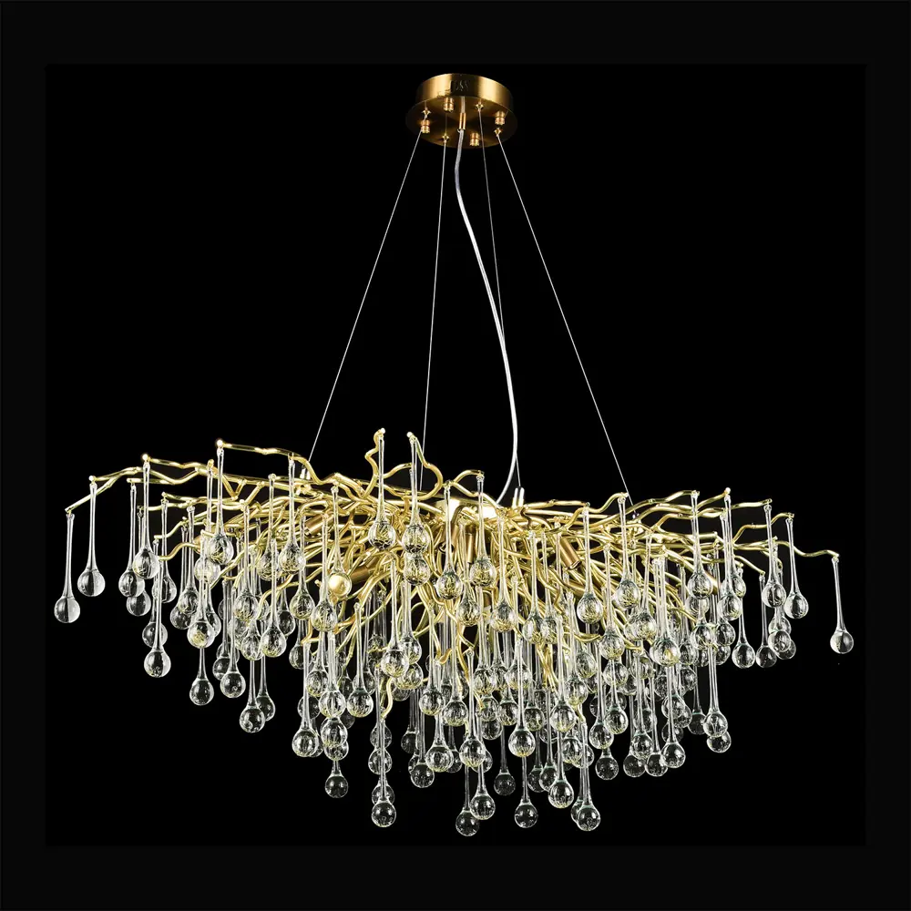 Фото Люстра подвесная Люссоле Sy6068 13 ламп 26 м² цвет золото