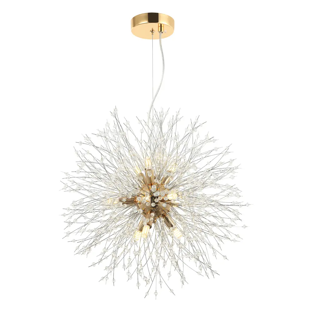 Фото Люстра подвесная Люссоле Sy8778 12 ламп 40 м² цвет золото Фото Люстра подвесная Люссоле Sy8778 12 ламп 40 м² цвет золото