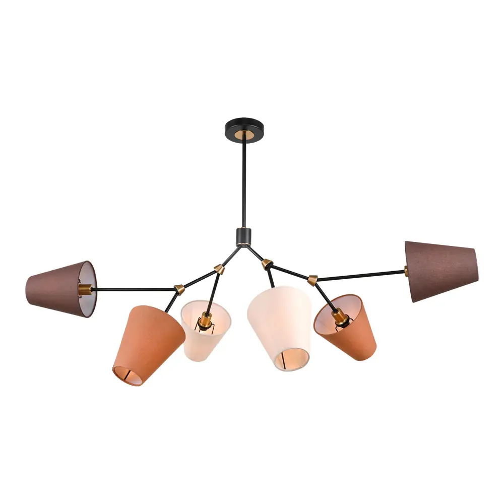 Фото Люстра на штанге Люссоле Solano Sy9788 6 ламп 12 м² цвет черный Фото Люстра на штанге Люссоле Solano Sy9788 6 ламп 12 м² цвет черный