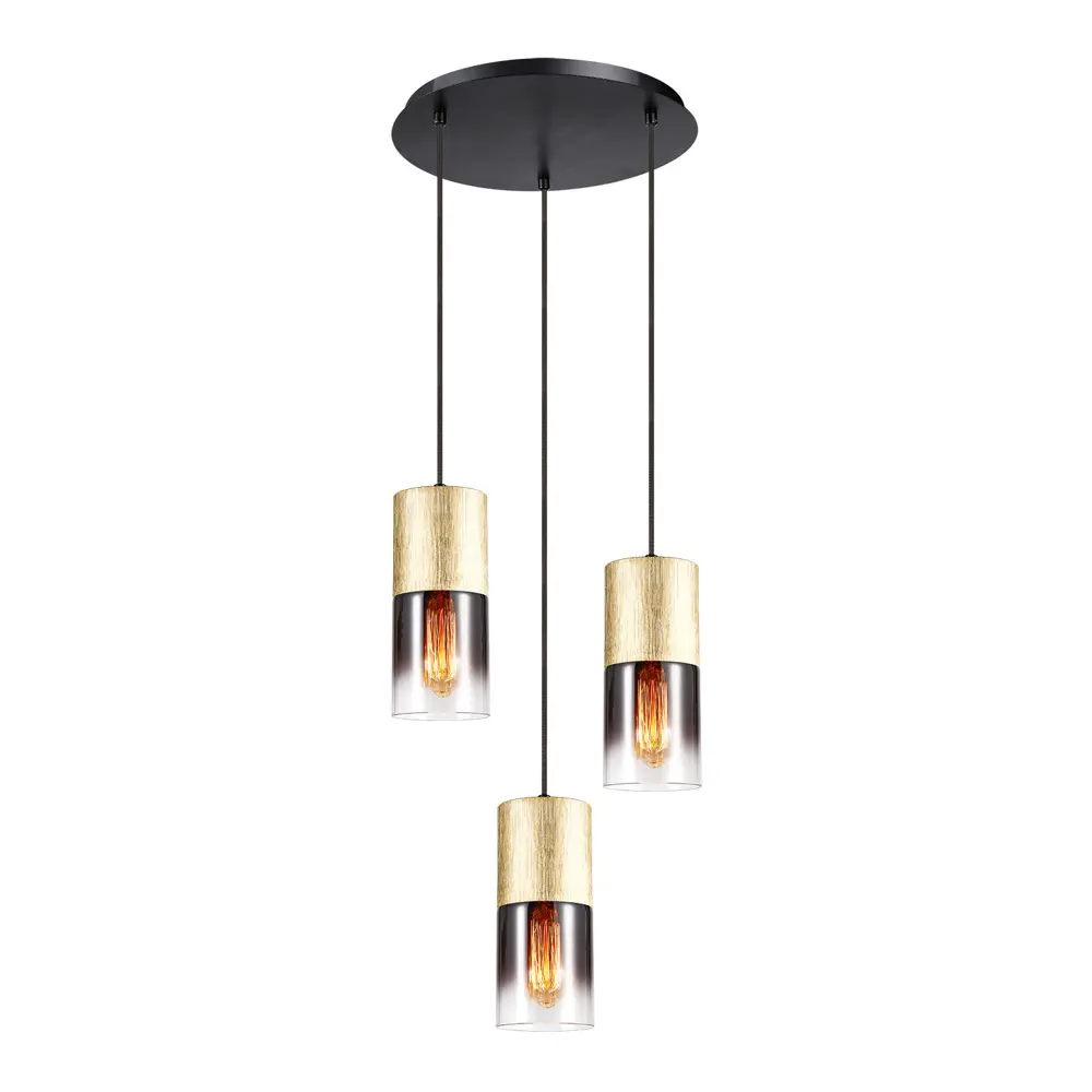 Фото Светильник подвесной Люссоле Grimes Sy9698 3 лампы 42 м² цвет черный Фото Светильник подвесной Люссоле Grimes Sy9698 3 лампы 42 м² цвет черный